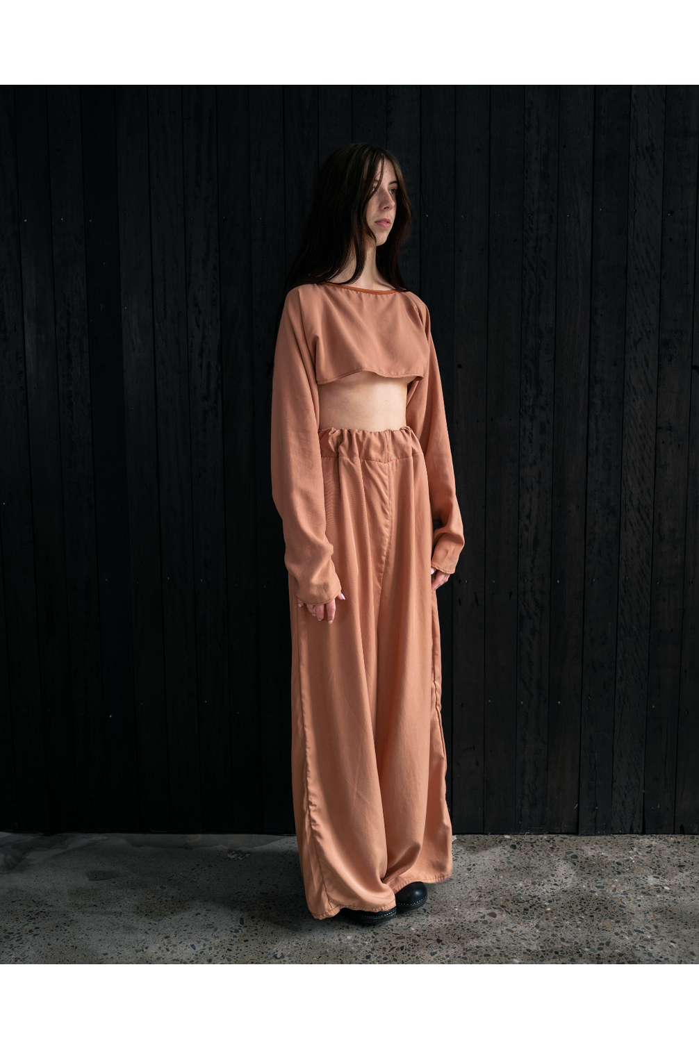 Copper Glow Wide Leg Pants