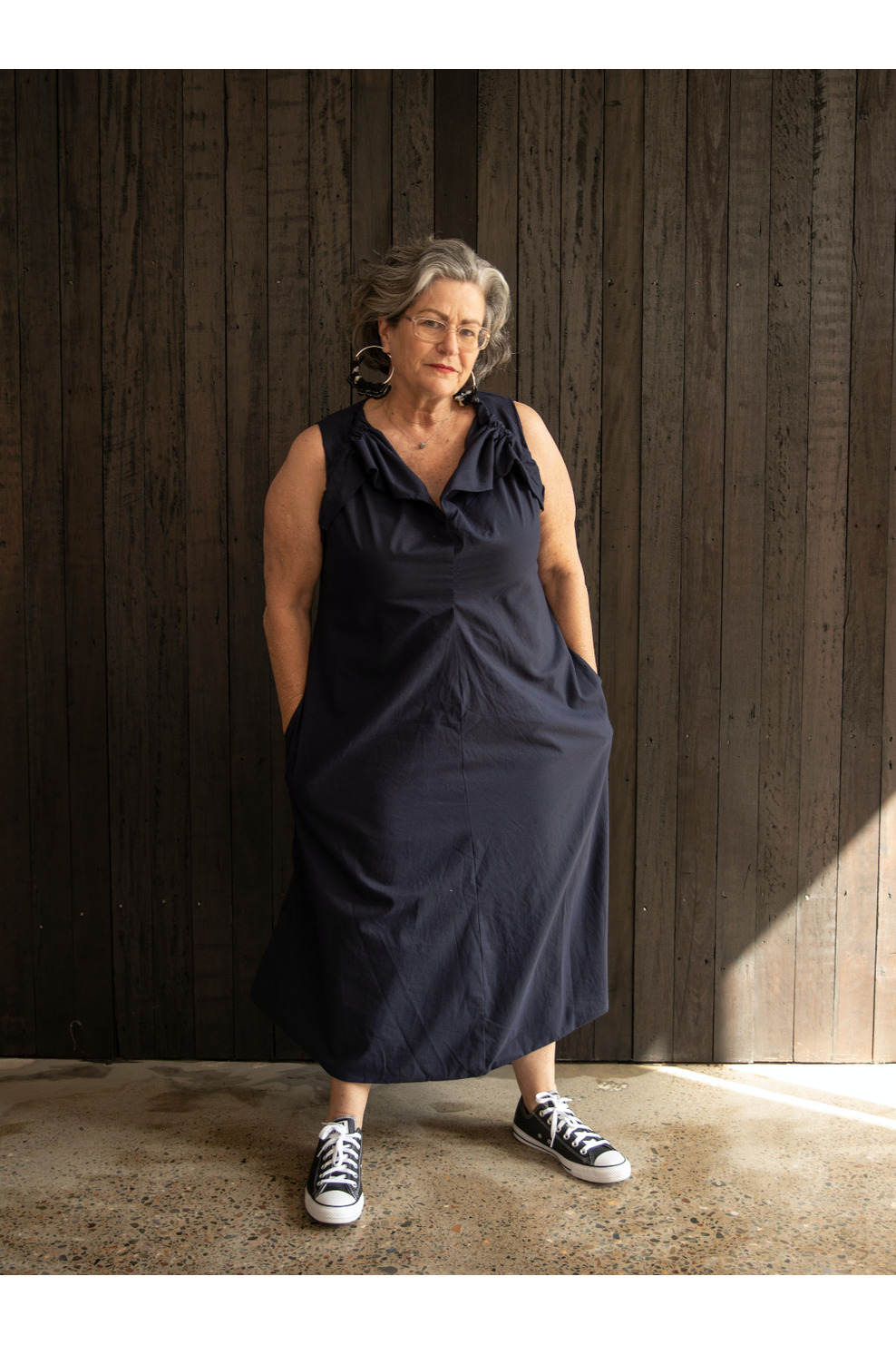 Treasure Dress in Navy
