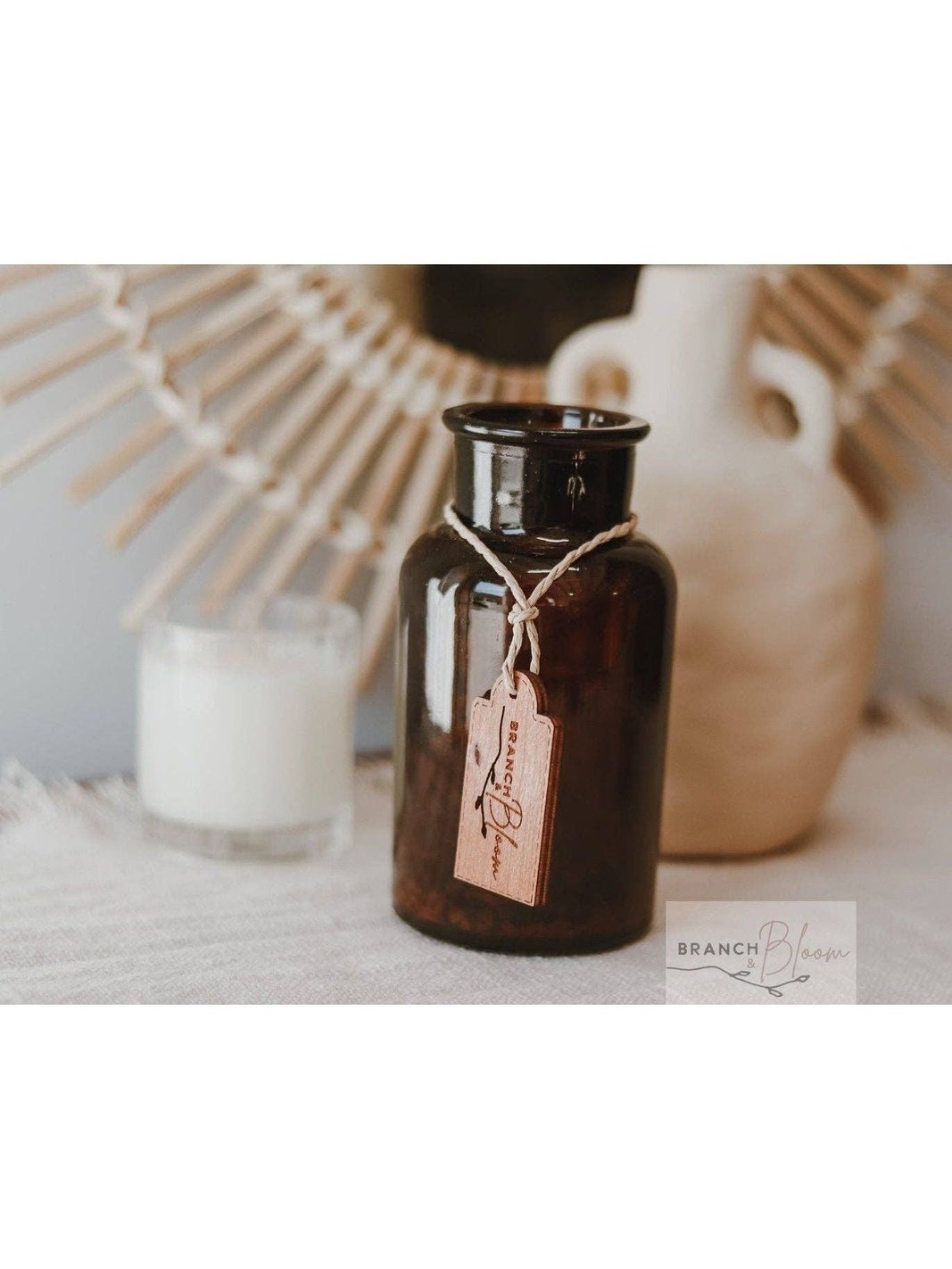 Apothecary Medium Glass Bottle - Amber