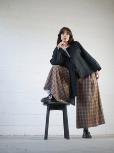 Tie Jacket in Black Linen