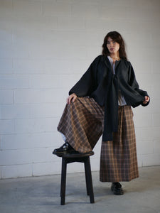 Tie Jacket in Black Linen