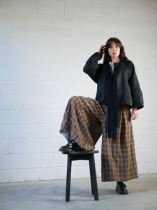 Tie Jacket in Black Linen