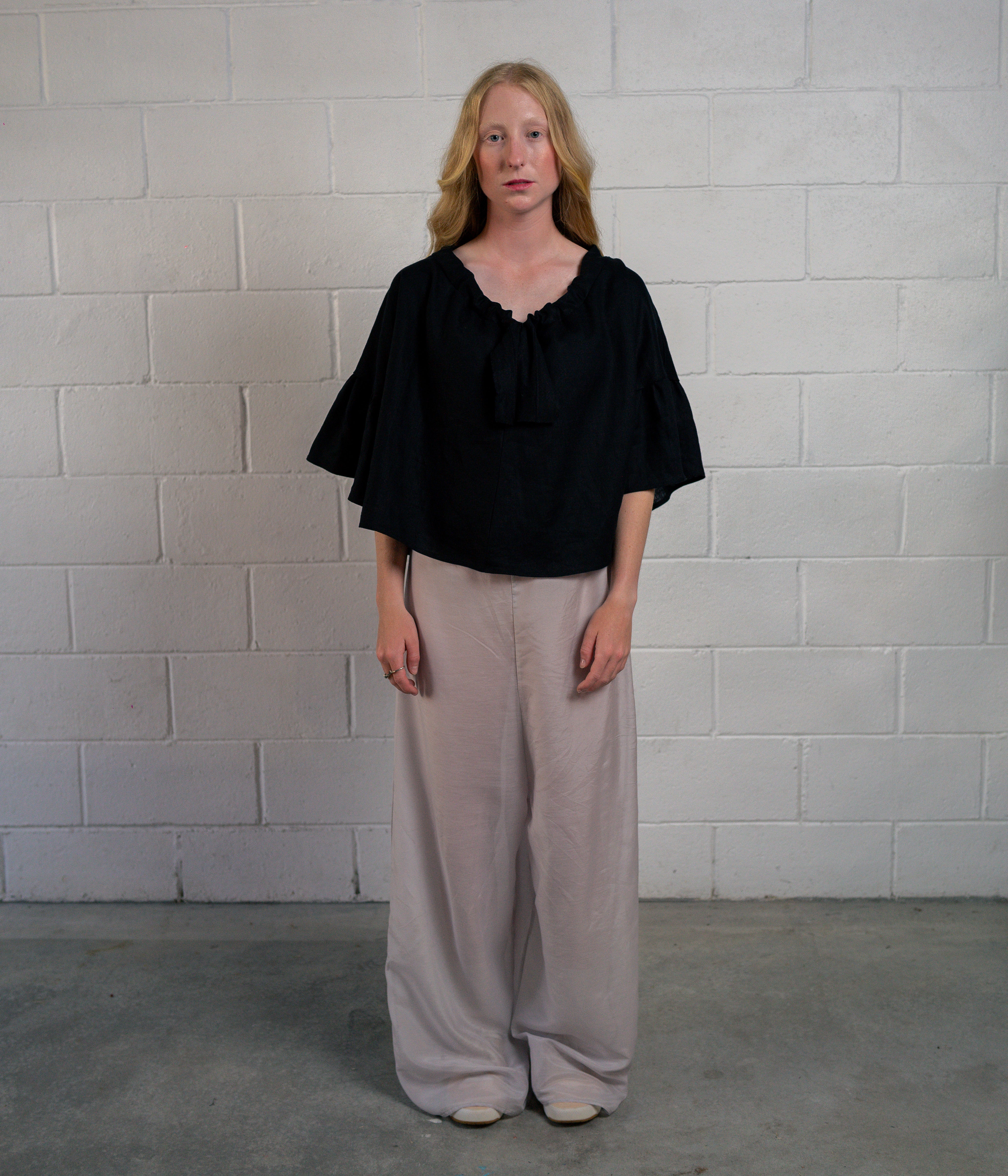 Sheer wide leg outlet pants