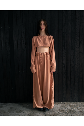 Copper Glow Wide Leg Pants