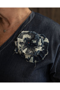 Denim brooch